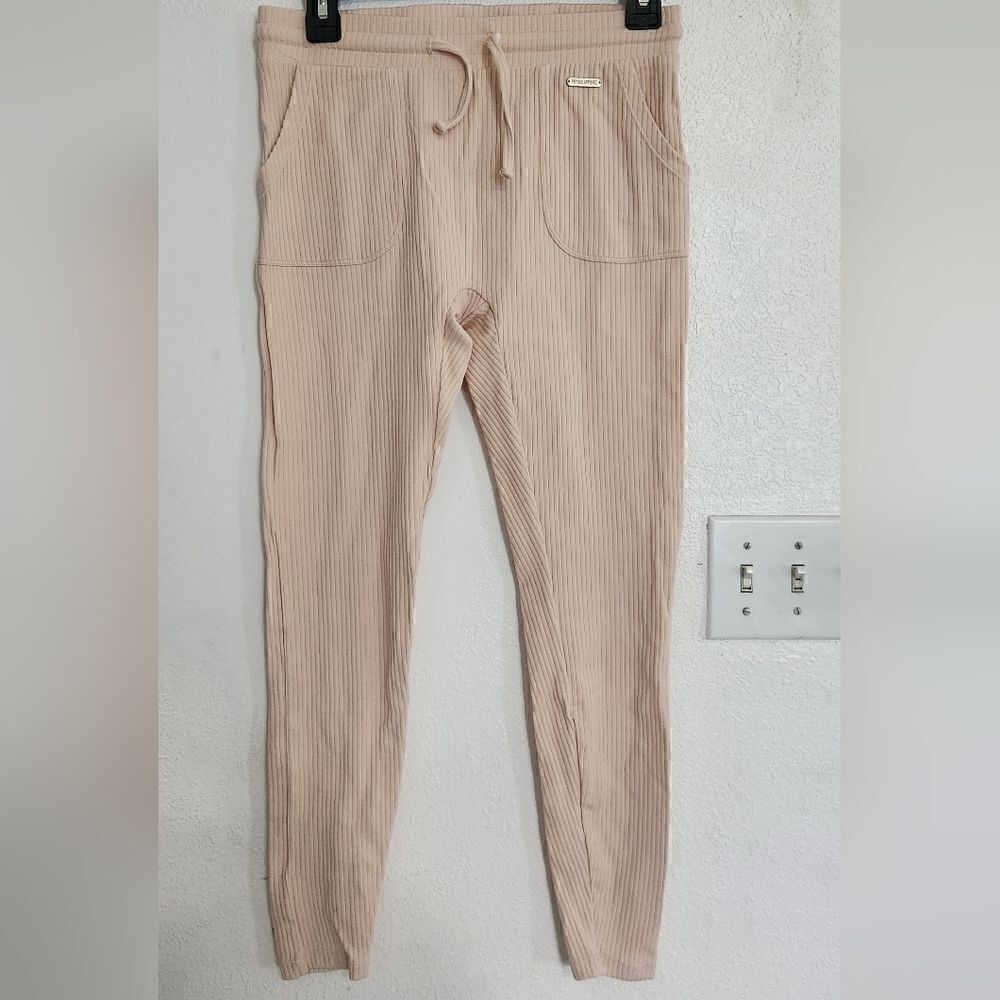 Physiq Apparel Ribbed Drawstring Pants in Cream Size Large - Picture 10 of 10